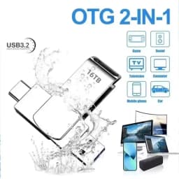 16TB Flash Drive USB 3.2 High Speed Metal Transfer Waterproof C Disk Type-C Large Storage for Phone Computer PC Data New 2026