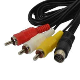 NEW Nickel Plating Plug Audio Video AV Cable for SEGA Saturn A/V RCA Cord for SS