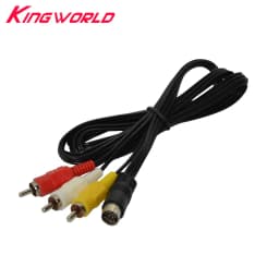 NEW Nickel Plating Plug Audio Video AV Cable for SEGA Saturn A/V RCA Cord for SS