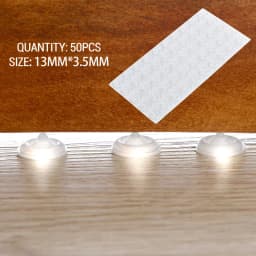 KAK 30-80 Grain Silicon Door Stops Pad Transparent Rubber Kitchen Cabinet Catches Self-Adhesive Damper Buffer Furniture Hardware