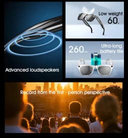 Lenovo 8KHD AI Camera Translation Glasses 1200MP Photochromic Smart Glasses Bluetooth Calling Photo Video ChatGPT Music for Men
