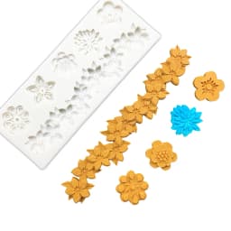 Pearl Rope Wave Flower Gemstone Shape Cake Side Lace Silicone Sugarcraft Mold Fondant Cake Decorating Tools