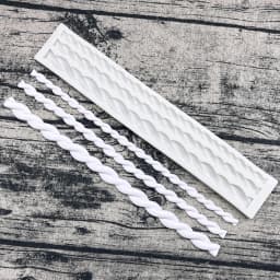 Pearl Rope Wave Flower Gemstone Shape Cake Side Lace Silicone Sugarcraft Mold Fondant Cake Decorating Tools