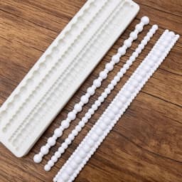Pearl Rope Wave Flower Gemstone Shape Cake Side Lace Silicone Sugarcraft Mold Fondant Cake Decorating Tools