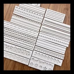 Pearl Rope Wave Flower Gemstone Shape Cake Side Lace Silicone Sugarcraft Mold Fondant Cake Decorating Tools