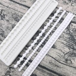 Pearl Rope Wave Flower Gemstone Shape Cake Side Lace Silicone Sugarcraft Mold Fondant Cake Decorating Tools