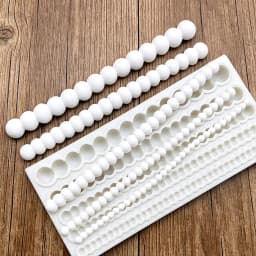 Pearl Rope Wave Flower Gemstone Shape Cake Side Lace Silicone Sugarcraft Mold Fondant Cake Decorating Tools