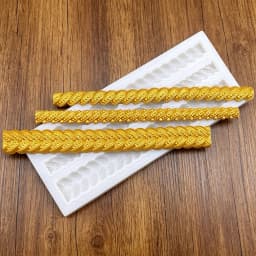 Pearl Rope Wave Flower Gemstone Shape Cake Side Lace Silicone Sugarcraft Mold Fondant Cake Decorating Tools