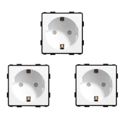 BSEED EU Standard Single Wall Socket Double Power Plugs With White Black Crystal Glass Panel Triple Outlets 16A 110V-250V