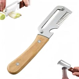 2026 Wooden Multi Functional Vegetable Peeler With Ergonomic Handle For Peeling And Slicing Fruits And Vegetables Durable Smooth