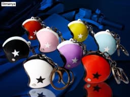New Motorcycle Helmet Keychain Female Men's Hard Hat Heavy Metal Rock Car Keychain Bag Keychain Gift 17022