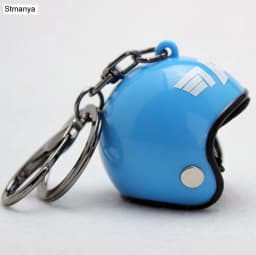 New Motorcycle Helmet Keychain Female Men's Hard Hat Heavy Metal Rock Car Keychain Bag Keychain Gift 17022