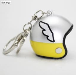 New Motorcycle Helmet Keychain Female Men's Hard Hat Heavy Metal Rock Car Keychain Bag Keychain Gift 17022