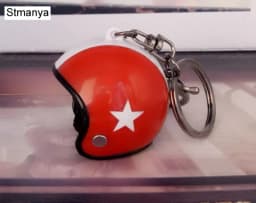 New Motorcycle Helmet Keychain Female Men's Hard Hat Heavy Metal Rock Car Keychain Bag Keychain Gift 17022