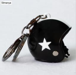 New Motorcycle Helmet Keychain Female Men's Hard Hat Heavy Metal Rock Car Keychain Bag Keychain Gift 17022
