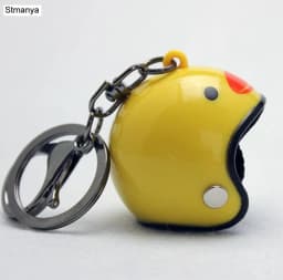 New Motorcycle Helmet Keychain Female Men's Hard Hat Heavy Metal Rock Car Keychain Bag Keychain Gift 17022