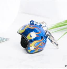 New Motorcycle Helmet Keychain Female Men's Hard Hat Heavy Metal Rock Car Keychain Bag Keychain Gift 17022