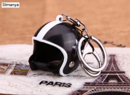 New Motorcycle Helmet Keychain Female Men's Hard Hat Heavy Metal Rock Car Keychain Bag Keychain Gift 17022