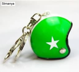 New Motorcycle Helmet Keychain Female Men's Hard Hat Heavy Metal Rock Car Keychain Bag Keychain Gift 17022