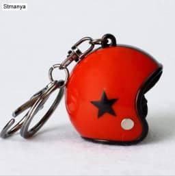 New Motorcycle Helmet Keychain Female Men's Hard Hat Heavy Metal Rock Car Keychain Bag Keychain Gift 17022