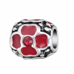 Kinitial 10Pcs Dog Heart Knot Paw Shape Charm Beads Dog Puppy Footprint Paw On Round Bead Charm fit Bracelet Accessories