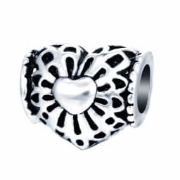 Kinitial 10Pcs Dog Heart Knot Paw Shape Charm Beads Dog Puppy Footprint Paw On Round Bead Charm fit Bracelet Accessories
