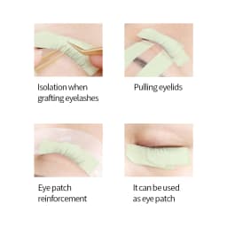GLAMLASH 5PCS Transparent Medical PE False Eyelash Extensions Tape Double Eyelid Sticker Non-woven Fake Lash Eyeliner Tapes