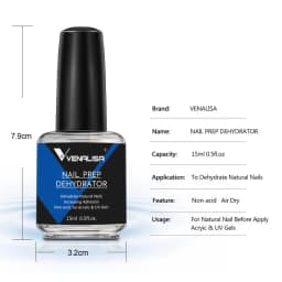 VENALISA Bonder Nail Prep Dehydrator and ACID-FREE Primer Acrylic UV Gel Base Coat Primer Air Dry Nail Art Primer 2 PCS/Set