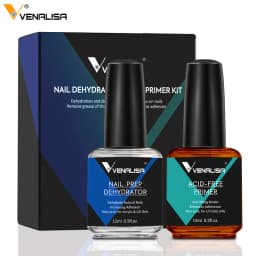 VENALISA Bonder Nail Prep Dehydrator and ACID-FREE Primer Acrylic UV Gel Base Coat Primer Air Dry Nail Art Primer 2 PCS/Set