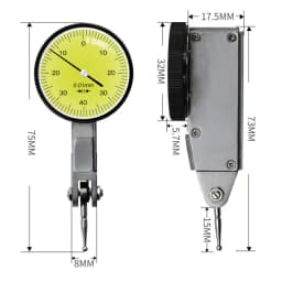 Hot 0-10mm Dial Indicator Universal Magnetic Stand Base Holder 0.8mm Dial Test Comparator For Equipment Calibration