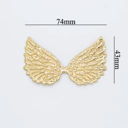 20Pcs Double Sided Gold and Silver Cloth Angel Wing Appliques Patches for DIY Crafts Bow Hairpin Decor Boutique Accessories