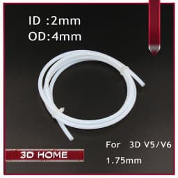 1M PTFE Tube PiPe to J-Head Hotend RepRap Rostock Bowden Extruder for 3D V5 V6 1.75mm Filament ID 2mm OD 4mm