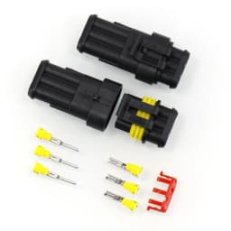 5 Sets Kit 3 Pin Way Waterproof Electrical Wire Automotive Connector Plug for Car