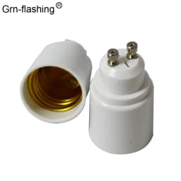 GU10 to E27 Bulb Base Adapter Bi-Pin Connector to Edison Screw Light Socket Converter Heat Resistant Up to 200℃ No Fire Hazard