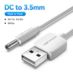 Vention USB to DC 3.5mm Charging Cable USB A Male to 3.5 Jack Connector 5V Power Supply Charger Adapter for USB HUB Power Cable