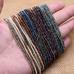 26 color 1x2mm 220pcs Crystal Glass Beads Faceted Glass Rondel Charm Spacer Beads For Jewelry Making DIY Findings Wholesale