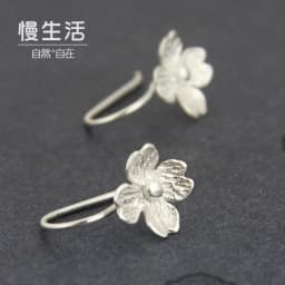 925 sterling silver Long Flower Earrings For Women Elegant Lady Prevent Allergy New Design Fashion Jewelry