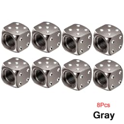 Aluminum Dice Tire Valve Caps Dustproof Car Truck Motocycle Bike Dice Wheel Stem Tyre Tire Wheel Stem Air Valve Dust Cap Cover