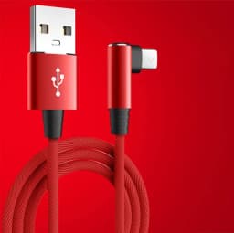5A Fast Charging Type C Cable 90 Degrees Elbow Cable USB C Cable for Game for Samsung Xiaomi Redmi Honor Phone Charger Usb Cable