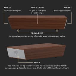 Rolling Knife Sharpener Magnetic Knife Holder Diamond Sharpening Stone Kit with 15 and 20 Degrees Angle Roller Kitchen Accessory