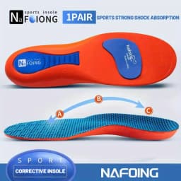 Arch Support Feet Orthopedic Shoes Insole Plantar Fasciitis Insoles for Men Women Shock Absorbing Non Slip Sports Insoles