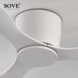 SOVE Modern White Low Floor DC Motor 30W Ceiling Fans With Remote Control Simple Ceiling Fan Without Light Home Fan 220V