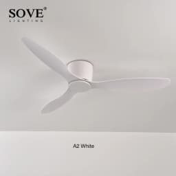 SOVE Modern White Low Floor DC Motor 30W Ceiling Fans With Remote Control Simple Ceiling Fan Without Light Home Fan 220V
