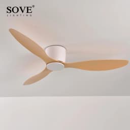SOVE Modern White Low Floor DC Motor 30W Ceiling Fans With Remote Control Simple Ceiling Fan Without Light Home Fan 220V