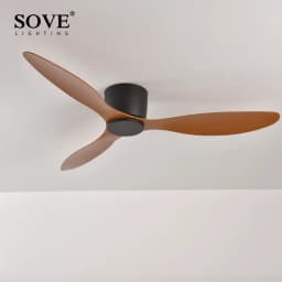 SOVE Modern White Low Floor DC Motor 30W Ceiling Fans With Remote Control Simple Ceiling Fan Without Light Home Fan 220V