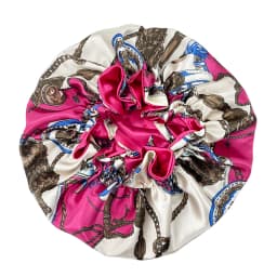 Double Layer Silky Satin Bonnet Women Sleeping Cap Large Reversible Satin Linned Night Sleep Headwrap Hat Hair Wrap Accessories