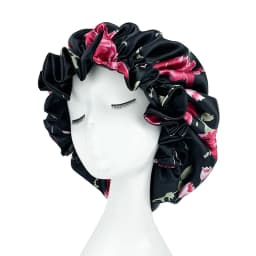 Double Layer Silky Satin Bonnet Women Sleeping Cap Large Reversible Satin Linned Night Sleep Headwrap Hat Hair Wrap Accessories