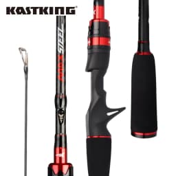 KastKing Max Steel Light Spinning Casting Fishing Rod with 24 Ton Carbon Fiber SiC Rings 1.80m 1.98m 2.13m 2.4m Silver Red Gray