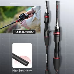 KastKing Max Steel Light Spinning Casting Fishing Rod with 24 Ton Carbon Fiber SiC Rings 1.80m 1.98m 2.13m 2.4m Silver Red Gray