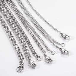 1Pc Stainless Steel Basic Link Chain Necklace 1.5/2/3/4.5mm Chain for DIY Pendant Necklace Jewelry Making